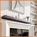 Avana Fireplace Mantel Shelf 60 Inch - Natural Wood Mantles for Over Fireplace - Handcrafted Mantel Farmhouse Floating Shelf - Fireplace Mantels 60 Inches X 8 X 3 - Wooden Rustic Brown