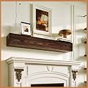 Avana Floating Fireplace Mantel - Natural Wood Mantles for Over Fireplace - Handcrafted Mantel Farmhouse Floating Shelf - Mounted Fireplace Wood Mantle - 48 X 8 X 5 Inch - Rustic Brown