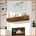 Avana Floating Fireplace Mantel - Natural Wood Mantles for Over Fireplace - Handcrafted Mantel Farmhouse Floating Shelf - Mounted Fireplace Wood Mantle - 48 X 8 X 5 Inches - Rustic Traditional