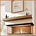 Avana Floating Fireplace Mantle - Mantles for Over Fireplace - Wall Mount Fireplace Mantel Shelves - Handcrafted Natural Wood Fireplace Mantels - Fireplace Mantel 72 Inches x 8 x 3 - Rustic Brown