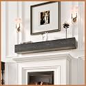Avana Handcrafted Natural Wood Fireplace Mantel - 48 Inch Mantel Shelf - Farmhouse, Floating - Grey