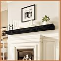 Avana Rustic Fireplace Mantle Shelf 72 Inches for Home Decor - Handcrafted Wood Wall Shelf - Decorative Farmhouse Mantel 72 X 8 X 3 - Espresso