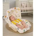 AVANI METROBUZZ 5-in-1 Baby Carry Cot and Rocker, Adjustable Handle, Safety Belt, Large Canopy, Cream with Mosquito Net
