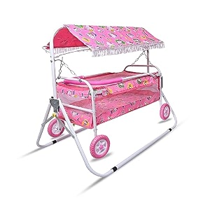 avani metrobuzz baby folding cradle swings jhula palna comfortable sleep with mosquito net for 0-13 months infant amp toddlers newborn babies