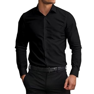AVANOVA Mens White Long Sleeve Slim Fit