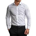 AVANOVA Men39s White Long Sleeve Slim Fit