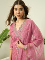 AVANSHEE Women Chanderi Cotton Silk Kurta Pant