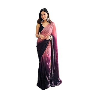 Avantika Fashion Womens Amazing Plain Georgette Saree
