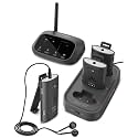 Avantree Audiplex M3 - Multi-Channel Assistive Listening Devices for Schools &amp; Churches, 1 Transmitter &amp; 3 Clip-on Receivers, 30ms Low-Latency Wireless Audio System for Groups &amp; Multilingual Events