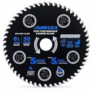 avanza professional tct circular saw blade 634 - 165mm x 24t  254mm bore with 20mm reducer ring  premium carbide tips  2mm full kerf  laser expansion slots  for circular amp track saws