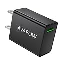 AVAPOW USB C Wall Charger Fast Charging, 3A/5V 18W USB-C Power Adapter Charger, Charger Block fit for AVAPOW and Others (Black)