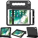 AVAWO Case for iPad with Adjustable Handles (Black, for iPad 6th/5th Gen 9.7" 2018/2017)