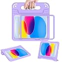 AVAWO Case for iPad with Adjustable Handles (Light Purple, for iPad A16 11th/10th Gen 11"/10.9" 2025/2022)