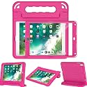 AVAWO Case for iPad with Adjustable Handles (Rose Pink, for iPad 6th/5th Gen 9.7" 2018/2017)