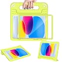 AVAWO Case for iPad with Adjustable Handles (Soft Yellow, for iPad A16 11th/10th Gen 11"/10.9" 2025/2022)