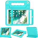 AVAWO Case for iPad with Adjustable Handles (Turquoise, for iPad 6th/5th Gen 9.7" 2018/2017)