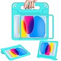 AVAWO Kids Case for New iPad (A16) 11th Generation 11 Inch 2025, iPad 10th Generation 10.9" 2022 with Built-in Screen Protector Shockproof Lightweight Handle Cover for i Pad 10/11 Gen, Turquoise