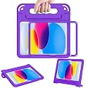 AVAWO Kids Case for New iPad (A16) 11th Generation 11 Inch 2025, iPad 10th Generation 10.9" 2022 with Built-in Screen Protector Durable Shockproof Lightweight Handle Cover for i Pad 10/11 Gen, Purple