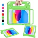 AVAWO Kids Case for New iPad (A16) 11th Generation 11 Inch 2025, iPad 10th Generation 10.9" 2022 with Built-in Screen Protector Durable Shockproof Lightweight Handle Cover for i Pad 10/11 Gen, Green