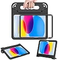 AVAWO Kids Case for New iPad (A16) 11th Generation 11 Inch 2025, iPad 10th Generation 10.9" 2022 with Built-in Screen Protector Durable Shockproof Lightweight Handle Cover for i Pad 10/11 Gen, Black