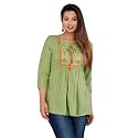 Avayayat Women39s Rayon Classic Heavy Embroidery Top