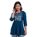 Avayayat Women39s Rayon Classic Heavy Embroidery Top