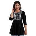 Avayayat Women39s Rayon Classic Heavy Embroidery Top