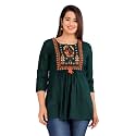 Avayayat Women39s Rayon Classic Heavy Embroidery Top