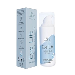 aveil eye lift under eyes serum  with hyaluronic acid caffeine amp matrixyl  smoothens fine lines amp wrinkles  fades dark circles  for all skin types  reduces puffiness  pack of 1-15ml