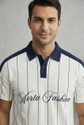 AVEJO Printed Striped Men Polo Neck Multicolor