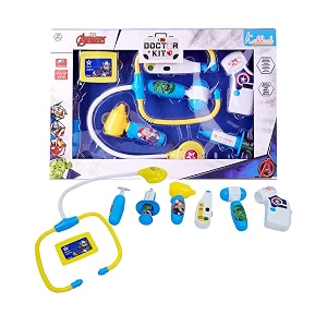 avengers marvel doctor playset for kids - 8 piece superhero medical kit educational pretend play toy for boys amp girls 3- includes stethoscope amp medical tools