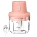 Avenn Electric Mini Garlic Chopper with Pure Copper Motor | Chop, Mince, Puree, Dice | Twin Stainless Steel Blades | Rechargeable Wireless | One Touch Operation (250ml, Multicolor)