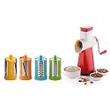 Avenn Plastic Grater, Shredder and Slicer for Kitchen, Manual 4 in 1 Rotary Cutter, Vegetable Choppers for Kitchen (Multicolor)
