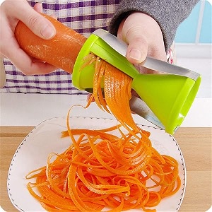 avenn plastic vegetable spiral noodle cutter grater slicer peeler salad decorator for kitchen noodles vegetables carrot zucchini cucumber multicolor