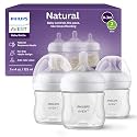 Avent - 3Pk Natural Baby Bottle With Natural Response Nipple, Clear, 4Oz