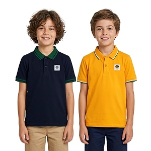 Aventura Boys 100 Cotton Half Sleeves Polo