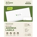 Avery EcoFriendly Recycled Address Labels, 1" x 2-5/8", White, Permanent Label Adhesive, 3,000 Printable Labels (48460) (Pack of 5)