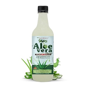 avg health organics aloevera fibrous  pulpy aloevera juice  high potency amp cold pressed  rejuvenates skin and hair- no added sugar -500 ml