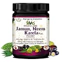 AVG Health Organics Diaba Care Karela Jamun Neem Powder 200g | Diabetes Control Ayurvedic Supplement with Arjuna, Gokhru &amp; Triphala | Helps in Relieving Constipation | AYUSH &amp; GMP Certified