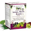 AVG Health Organics Diaba Care Karela Jamun Neem Powder 200g | Diabetes Control Ayurvedic Supplement with Arjuna, Gokhru &amp; Triphala | Helps in Relieving Constipation | AYUSH &amp; GMP Certified