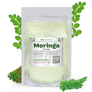 avg health organics moringa powder- healthy superfood naturl detox helps in weight loss  drumstick leaf powder  good for skin and hair  100 pure and natural - 240g