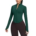 AVGO Women's Cropped Running Workout Jackets Zip Slim Fit Athletic Tops