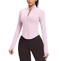 AVGO Women's Cropped Running Workout Jackets Zip Slim Fit Athletic Tops