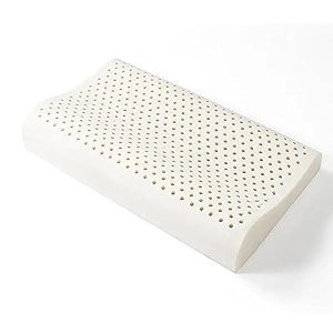 avi 100 natural contour latex pillow 35 density ultra plush latex foam bed pillow for sleeping side and stomach sleepers- with inner cotton cover pack of 1 white 60x40x1210 cm