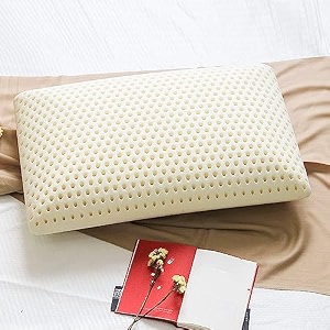avi netural amp organic regular latex pillowultra plush latex foam pillowbed pillow for sleeping side and stomach sleepers- with inner cotton cover pack of 1 white