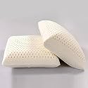 AVI 100% Netural Regular Latex Pillow|Ultra Plush Latex Foam Pillow|Bed Pillow for Sleeping, Side and Stomach Sleepers- with Inner Cotton Cover, Pack of 2, White