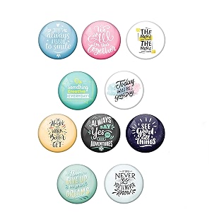 avi 58mm regular size metal fridge magnet with pack of 10 happy positive quotes pq 11 design mc10r8001207 multicolour