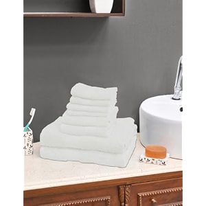 value cottton towel setset of 8100 cotton color white