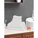 Value Cottton Towel Set|Set of 8|100% Cotton| Color: White