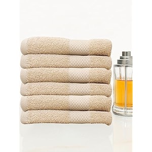 cotton hand towelset of 6gsm  500100 cottoncolor  beige